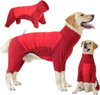 Dotoner Dog Sweater Warm Fleece Pullover Winter Sweatshirt with Turtleneck Leash Opening Waterproof Back Four Leg Cozy Clothes for Medium Large and Small Dogs