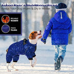 AOFITEE Dog Coat, Waterproof Dog Jacket for Winter, Warm Fullbody Dogs Snowsuit, Winter Coat for Small Dogs, Zip Up Pet Puffer Jacket Fleece Vest, Outdoor Reflective Cold Weather Pet Coats, Medium