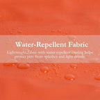 Dog Water-Repellent Raincoat Jacket, Lightweight Reflective Waterproof Clothes for Small Medium Large Dogs, Outdoor for Fall & Spring (Orange, XL)