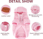 2 Pack Dog Hoodie Sweaters for Small Medium Dogs Warm Dog Clothes for Large Dogs Soft Waffle-Like Laminated Sweatshirt Bulldog (Pink, 3XL (Back: 29.5",Chest: 36.5", Neck: 27"))
