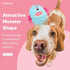 Petbobi Interactive Dog Toys Monster Active Ball for Dogs with Batteries, Self Moving Balls and Plush Cover for Small & Medium Dogs to Chase, Dog Toy Squeaky Crazy Bouncer Ball, Mystic Unicorn Bobby