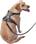 Custom Football Dog Harness with Reflective Stripes Personalized Name and Number Dog Vest Harness with Pet Traction Rope for Small Medium Large Dog