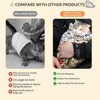 35.5" Extra Large Cat Grooming Wrap – Anti-Escape Cat Wrap for Cutting Nails, Brushing & Medication – Soft, Comfortable, Reusable, Self-Adhering, Holds Cats Up to 22lbs (Elephant Cat)