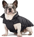 SPACE LION Dog Puffer Jacket, Down Winter Coat, Durable Outdoor Coat for Cold and Windy Conditions, Waterproof, Lightweight Jacket, Adjustable Fit for Small, Medium, Large Dogs(Black,16/XL)