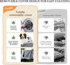 Comfort Expression Orthopedic Dog Bed for Medium Dogs 28x19 Inch, Waterproof Egg Crate Foam Medium Pet Bed with Removable Bolsters, Dog Couch with Washable Cover & Non-Slip Bottom, Spicy Mustard