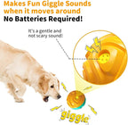 Dog Ball for Aggressive Chewers - Interactive Dog Toy Balls Fun Squeaky Sound to Keep Them Busy, Durable for Small Medium Large Breeds, Rubber Pet Chew Toys, As Seen on TV, Orange & Blue