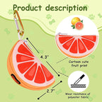 Grapefruit Shape Dog Poop Bag Holder and Carrier - Leash Attachment Poo Bag Dispenser with Stylish Cute Design,Grapefruit,Medium
