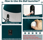 Automatic Dog Ball Launcher, Upgraded Interactive Dog Balls Thrower with 3 Distance 29Ft-79Ft, Remote Control Ball Launcher for Medium&Large Dogs, 6 Etpu Balls Included (Dark Green)