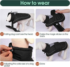 Kuoser Dog Jacket, Dog Coats for Large Dogs, Winter Waterproof Big Doggie Vest, Reflective Dogs Cold Weather Coat, Windproof Turtleneck Pet Puffer Jacket Snowsuit Clothes with Harness Hole