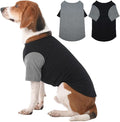 2 Pack X-Large Dog Shirts - Breathable Lightweight Basic Tees, Durable Moisture-Wicking Clothes for Beagle, Bullmastiff, Sleep Hot Summer Day Outdoor Activities, Travel, Seaside, GreyBlack