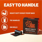 Tuff Pets Heavy Duty Dog Poop Bag With Handles - 16 Rolls of Pet Waste Bags - Fits in any Dogs Poo Bag Dispenser or Holder - Thick Dog Poop Bags