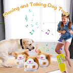 Interactive Plush Dog Toys, Interactive Puppy Toy Bouncing Rolling Dogs Ball Remote Control Dogs Toys with Music,Self Moving Pet Toy for Small/Medium/Large Bored Dog to Keep Them Busy(Hamster)