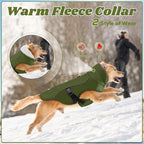 EMUST Dog Cold Weather Coats, Fleece Lining Small/Medium/Large Dog Jacket for Winter, Warm Waterproof Pet Winter Clothes for Large Dogs, Green, XL