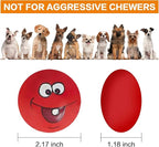 Squeaky Dog Toy Chewing Dog Toys Durable Teething Latex Rubber Soft Interactive Fetch Play Dog Balls with Funny Face for Puppy Small Medium Pet Dog (5PCS)