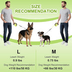 2025 New Model Retractable Dog Leash 18ft' - Detachable Poop Bag and Chew Proof Cable and Included Heavy Duty Reflective Retractable Leash for Small Medium Large Dogs up to 110 lbs