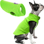 Gooby - Fleece Vest, Small Dog Pullover Fleece Jacket with Leash Ring, Lime, Small