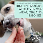 The New Zealand Natural Pet Food Co WOOF Freeze Dried Dog Food - Wild Goat Recipe, High Protein Dog Treats, Natural Dog Food Topper or Snacks,2.2 lb