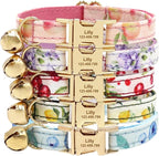 Personalized Cat Collar with Engraved Name Phone Number for Boy and Girl Kittens (Fruit)