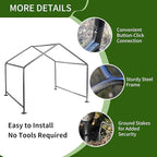 Summertrail Extra Large Dog House Outside, Dog Tent Outdoor, Big Dog Shade Shelter Doghouse Canopy, Water Resistant Dog shelter with Ground Nail, Khaki Sun Rain Cover for Pet Cat 4'x 4'x 3.3