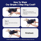 Dog Winter Coat Warm Padded Puppy Jacket Windproof Water Resistant Clothes for Small Medium Large Pets Christmas Sweater Outfit Vest(DarkBlue, XS)