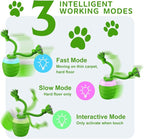 Interactive Dog Toys, [2025 Newly Upgraded] Interactive Dog Ball for Small Dogs, Automatic Moving Dogs Toy Wicked Ball for Boredom & Training, Play Music, USB Rechargeable(Green)