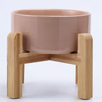 Petygooing Khaki Elevated/Raised Ceramic Dog Bowl for Small Breeds, Dog Food Water Dish with Stand,Pet Feeding Bowl with Anti Slip Rubber for Cats and Small Dogs Puppy 13.5 OZ (5.1In / 1.7 Cups)