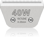 40W Wide Pet Dog Grooming Detachable Blades,Compatible with Andis,Oster A5,Wahl KM10 Clippers,Cut Length 1/100"(0.25mm) for Larger Animals