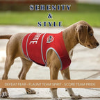 NCAA Ohio State Buckeyes Dog Anxiety Shirt Calming Soothing Vest, for Dogs Cats with Anxiety, Fears, Fireworks, Loud Noises, Dark, Lonely Keeps Dogs Calm Feeling Safe, Relaxing Jacket Large