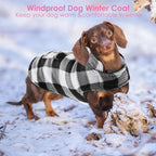 AOFITEE Dog Coat Plaid Dog Winter Coat for Large Dogs, Warm Dogs Jacket Christmas Sweater, Waterproof Pet Puffer Jacket, Reversible Pet Cold Weather Coats for Small Medium Large Pets, Black XXL