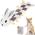 Mihachi Dog Squeaky Toys 16 Squeakers for Aggressive Chewers, Tough Interactive Tug of War Dog Toy-Squeaky Chew Toy for Small,Medium,Large Breed No Stuffing Rabbit Toy, Fun Long Toys 22.8 Inches