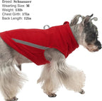 EXPAWLORER Dog Fleece Vest Jacket Sweater for Small Medium Large Dogs, Cold Weather Winter Coat Hoodie with Leash D-Ring and Zipper, Reflective Warm Sleeveless Puppy Clothes for S M L Boys Girls Cats