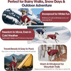QBLEEV Reversible Dog Coat for Small Dogs, Waterproof Windproof Winter Jacket Keeps Small Breeds Warm & Dry, Lightweight Adjustable Puffer Vest with Leash Hole, Wine Red, XS – Fits Chihuahua, Yorkie