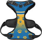 Custom Los Angeles Dog Harness with Reflective Stripes Personalized Name and Number Dog Vest Harness with Pet Traction Rope for Small Medium Large Dog
