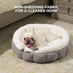 BALANCE Cat Beds for Indoor Cats, Washable Round Dog Bed, Donut Dog Bed with Anti-Slip Bottom for Small Dogs, 28 Inches, Goat