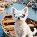 Namsan Dog Goggles Small Breeds, UV Protection Dog Glasses for Small Dogs, Puppy Sunglases Windproof Dustproof Driving Eye Protection, Adjustable, Cute Silver