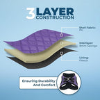 Best Pet Supplies - All Weather Mesh / Plush, Reflective, No Pull Harness for Small, Medium Dogs, Cats - Secure with Hook & Loop Fastener, Buckle, Double D-Rings - Purple Faux Leather, XL