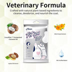 MIOSSZI Pet Gloves Wipes for Dogs & Cats Wipes Cleaning Deodorizing Hypoallergenic No-Rinse Pet Grooming Wipes Unscented Extra Thick Bathing Wipes for Pet Dry Cleaning Daily Care and Travel 8 pcs