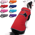 MIGOHI Reflective Waterproof Windproof Dog Coat - Warm Jacket Reversible Stormguard Winter Vest for Small to Large Dogs (Red, XXL)