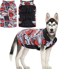 CuteBone Winter Dog Coat Waterproof Windproof Dog Jacket Reversible Dog Vest Thick Adjustable Dog Cold Weather Coats for Small Medium Large Dogs Soft Winter Coat with Leash Hole GMF30XL