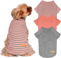 KYEESE 3Pack Dog Sweater Lightweight Dogs Sweatshirt Stretchy Cat Clothes Soft Pet Coat Cat Sweaters with Sleeves Pullover Dog Sweaters for Small Dogs Girl Comfy Pet Fleece Sweater for Cold Weather
