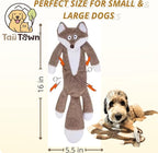 Plush Fox Dog Toy – Squeaky & Crinkle, No Stuffing, Soft & Durable – For Small, Medium & Large Dogs, All Breeds – Perfect for Puppies & Senior Dogs, Premium Safe Chew Play
