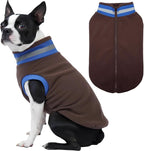 Winter Classic Turtleneck Fleece Vest Dog Sweater, Warm & Soft Puppy Coat for Small Dogs with Back-Zipper, Active-Cut Doggie Vests Sweatshirt, Lightweight Pet Clothes for Chihuahua Poodle(Brown, S)