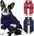 MIGOHI Dog Coat with Harness Built in, 2-in-1 Windproof Dog Winter Jacket, Thermal Reflective Snowsuit with Turtleneck, Back Zipper Fleece Coat for Small Dogs, Yorkshire Terrier, Navy Blue, S