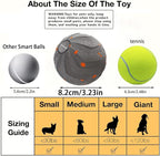 Smart Interactive Dog Toy Automatic Moving Bouncing Chew Herding Ball E-TPU Material for Large and Medium-Sized Dogs Keep Them Busy USB Rechargeable (Grey)