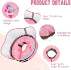 Elevated Inflatable Dog Cone Collar to Stop Licking, Doggie Donut Collar After Surgery, Soft Dog Cone Alternative for Small Medium Large Dogs