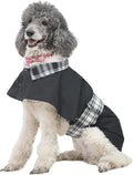 MAMORE Dog Jacket Waterproof Outdoor Vest for Smal Medium Large Dogs, Windproof Adjustable Breathable Lightweight Fashion Casual Dog Clothes (Black&White, Large)