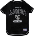 NFL Raiders Dog T-shirt X-Small. - Licensed Shirt for Pets Team Colored with Team Logos- Premium Stretchable Materials for the comfort of your Dog & Cat
