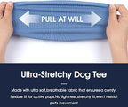 IECOii 2 Pack Great Dane Dog T Shirts | Comfortable Fabric Vest for Dogs with Sensitive Skin - Durable Fit - Spring, Summer, Fall Wear for Giant Breed, Grey+Blue,5XL