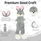 FGA MARKETPLACE Frog-Grey Rabbit-Duck Flat NO Stuffing NO Squeak Plush Dog Toy, Funny Style Will Entertain Your Pet for Hours, Recommended for Small and Medium Dog 21 INCH Long