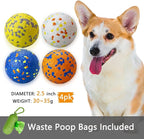 4Pcs Super Bouncy Dog Balls, Fun Indestructible Tennis Balls for Aggressive Chewers, Durable Floating Fetch Toys for Small Dogs with Lifetime Replacement